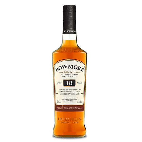 Whisky tourbé Bowmore 18 ans - Single malt - DUGAS