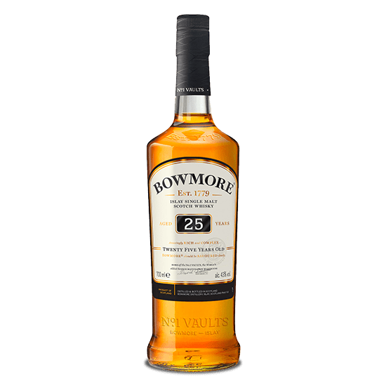 Whisky tourbé Bowmore 25 ans - Single malt - DUGAS